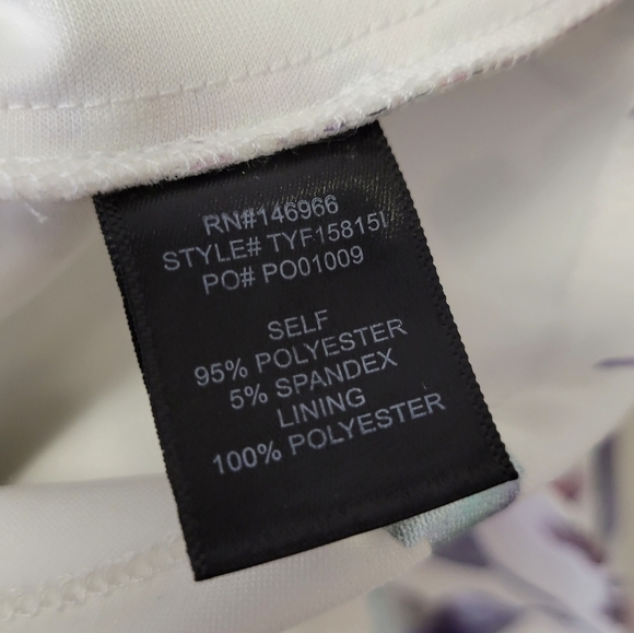 Midnight Doll fit and flare shiny Floral Ruffle Hem Dress Ivory Lilac XS - Picture 6 of 8